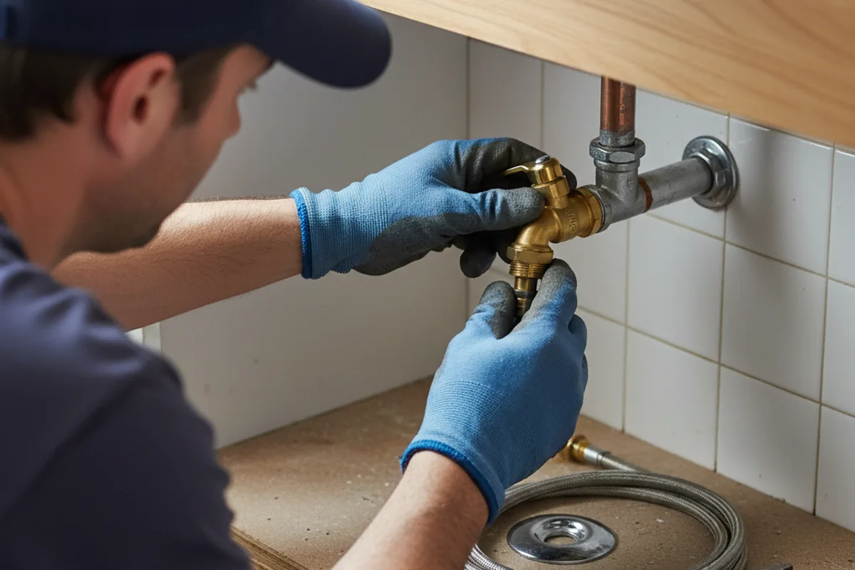 Shutoff valve and fitting work during Faucet and Fixture Repair in Nora Springs